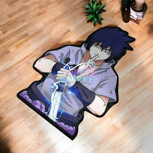 Lightning Pose Anime Rug – Cool Shaped Carpet for Gamer Room & Bedroom Decor – Unique Soft Mat in 5 Sizes