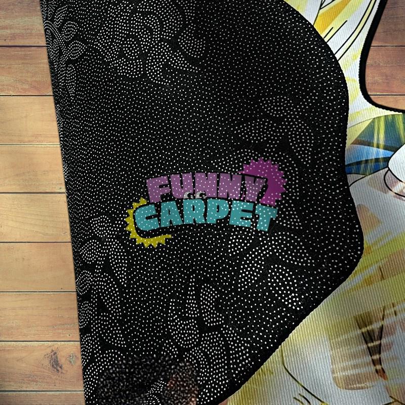 Lightning Pose Anime Rug – Cool Shaped Carpet for Gamer Room & Bedroom Decor – Unique Soft Mat in 5 Sizes