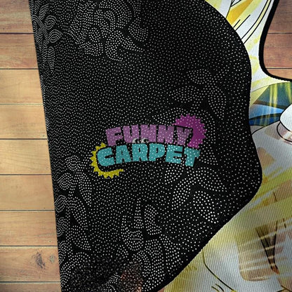 Lightning Pose Anime Rug – Cool Shaped Carpet for Gamer Room & Bedroom Decor – Unique Soft Mat in 5 Sizes