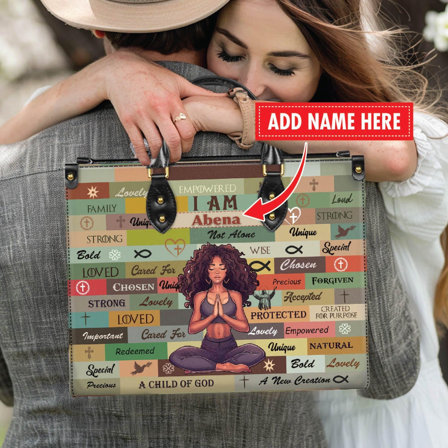 Personalized Leather Handbag, Custom Leather Purse, Christian Bag, Best Gifts for Women, Christian Gifts, Christian Mother's Day Gift