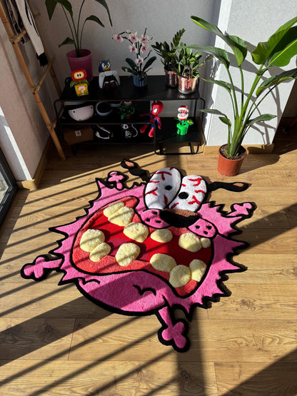 Courage the Cowardly Dog Rug: 3D Tufted Fluffy Handmade Decor