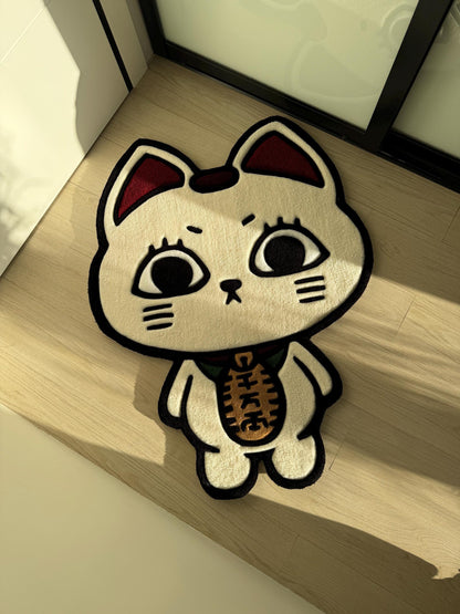 Turbo Granny Tufted Rug: Dan Da Dan Anime, Lucky Cat Carpet