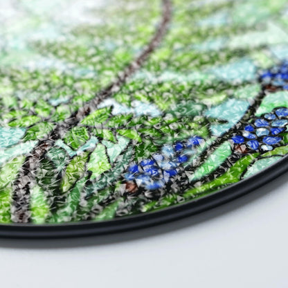 Fern Spiral Forest Plant Art Round Suncatcher Nature Window Decor Gift for Nature Lover