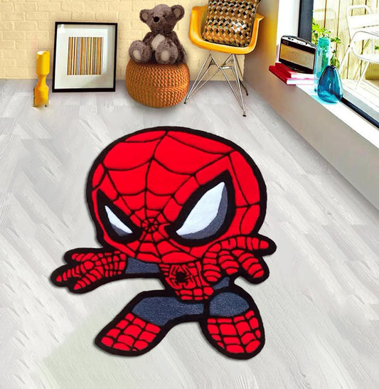 Spiderman Rug, Cartoon Rug, Boyroom Rug, Children Rugs,Gift For Him,Gift For Him,Spiderman Patterned Rug,Spider-Man,SpiderMan Rug,custom rug