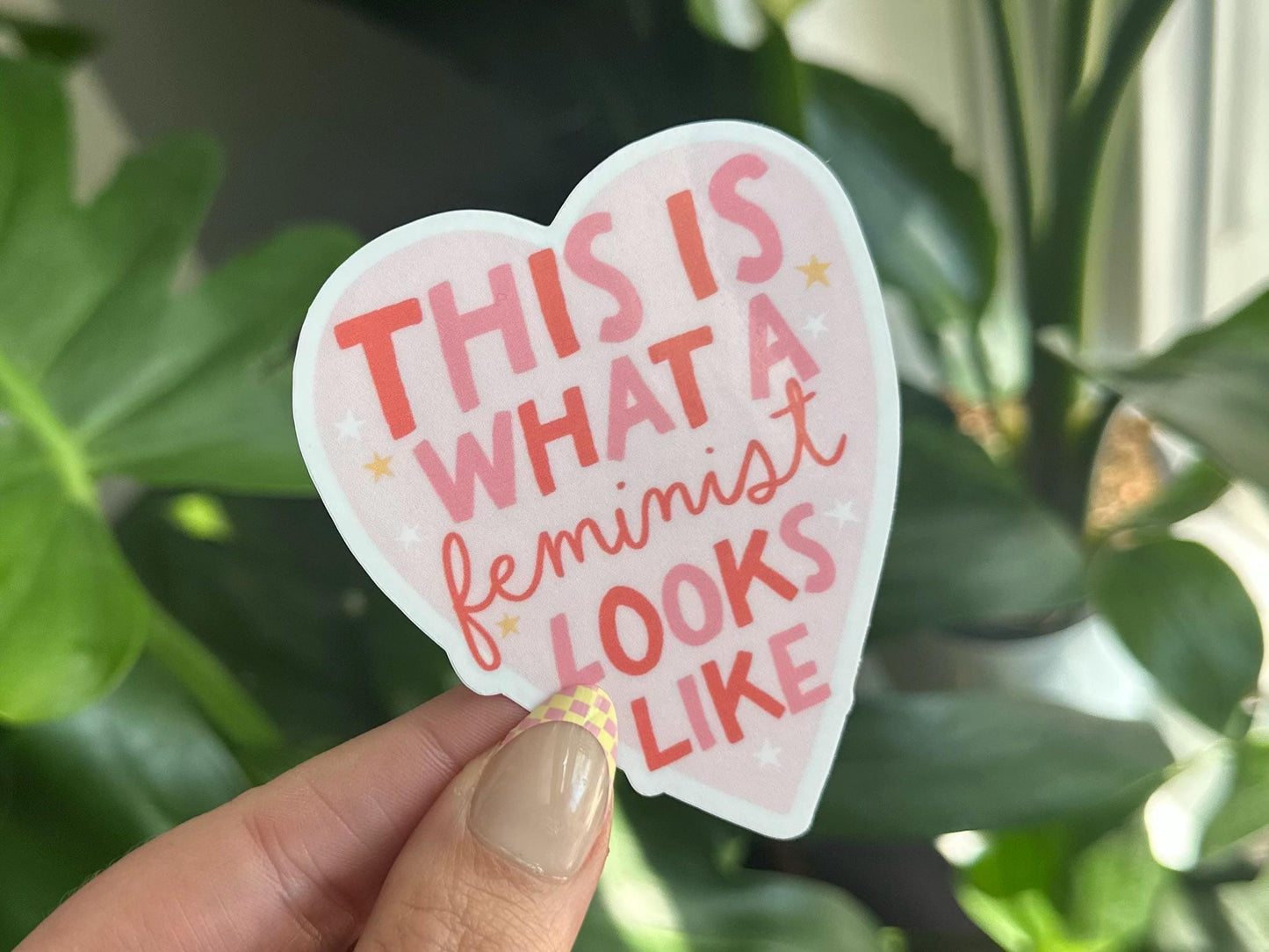 This is What a Feminist Looks Like Waterproof Sticker, Mental Health Stickers, Handdrawn Art, Bestfriend Gifts, Positivity, Anxiety