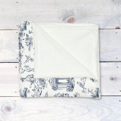 Chinoiserie Blanket Toile De Jouy Home Decor Blue White Toile Fleece Throw Blanket French Country Lap Blanket Chinoiserie Nursery Decor