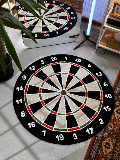 Dart Board Tufted Rug, Handmade Board Rug, Customized Rug, Game Room Tufted Rug, Bedroom Carpet, Game Room Carpet