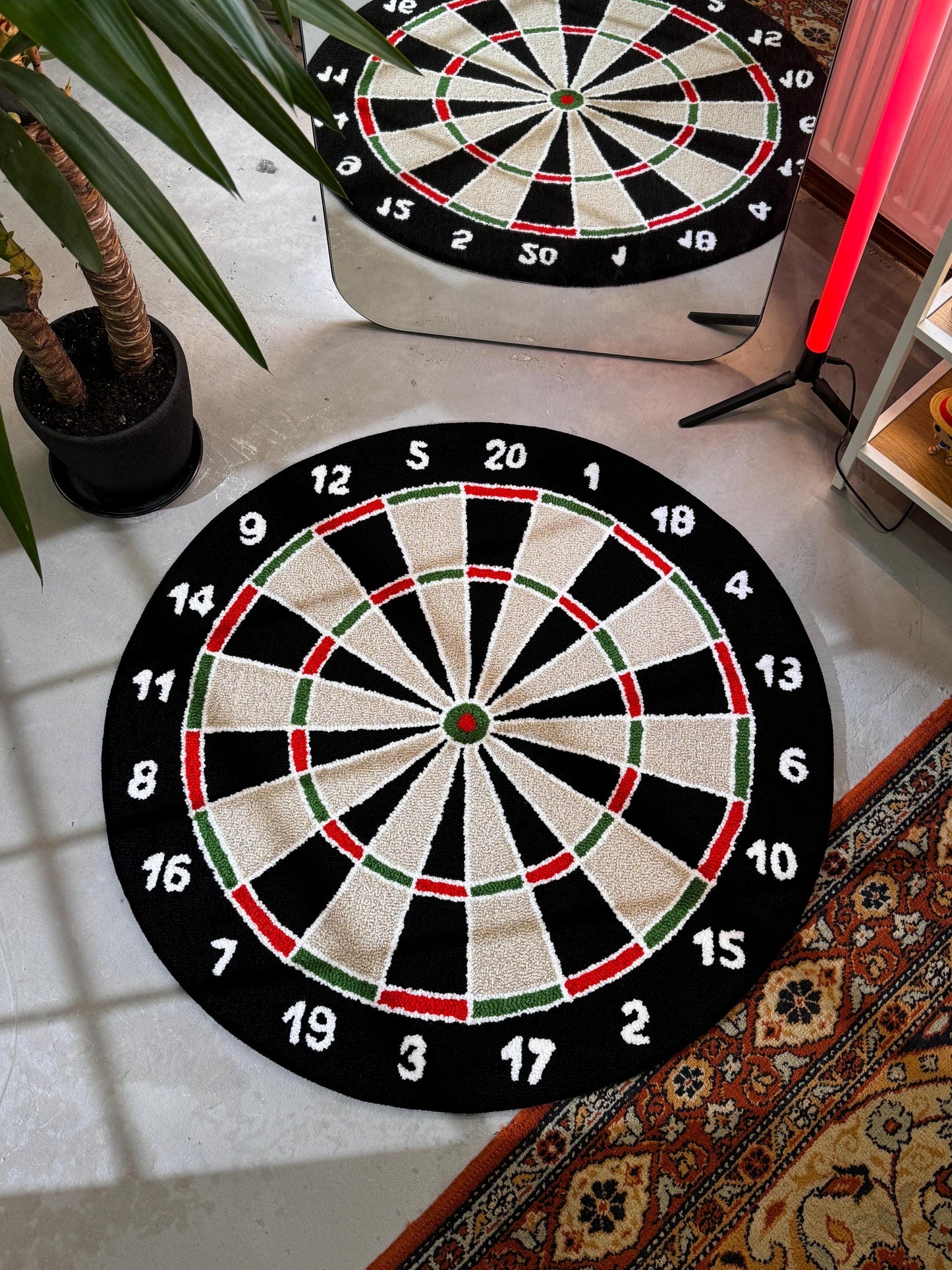 Dart Board Tufted Rug, Handmade Board Rug, Customized Rug, Game Room Tufted Rug, Bedroom Carpet, Game Room Carpet