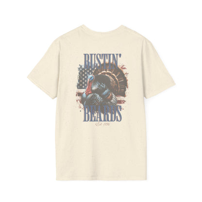 Patriotic Turkey Hunting T-Shirt: Bustin' Beards Apparel