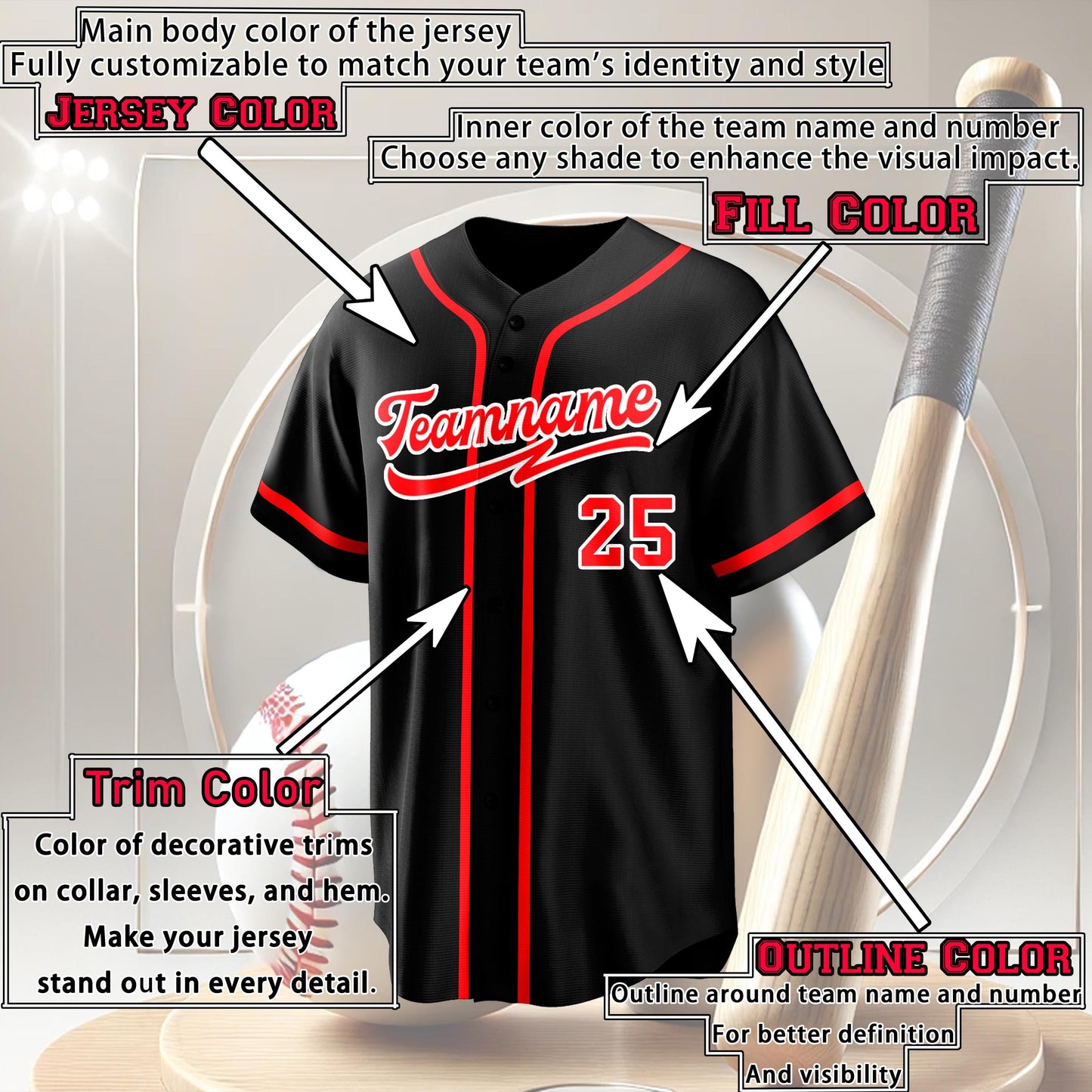 Custom Baseball Jersey Personalized Team Name Number Logo Embroidered Softball Baseball Uniforms Sports Team Shirts Custom Outfit