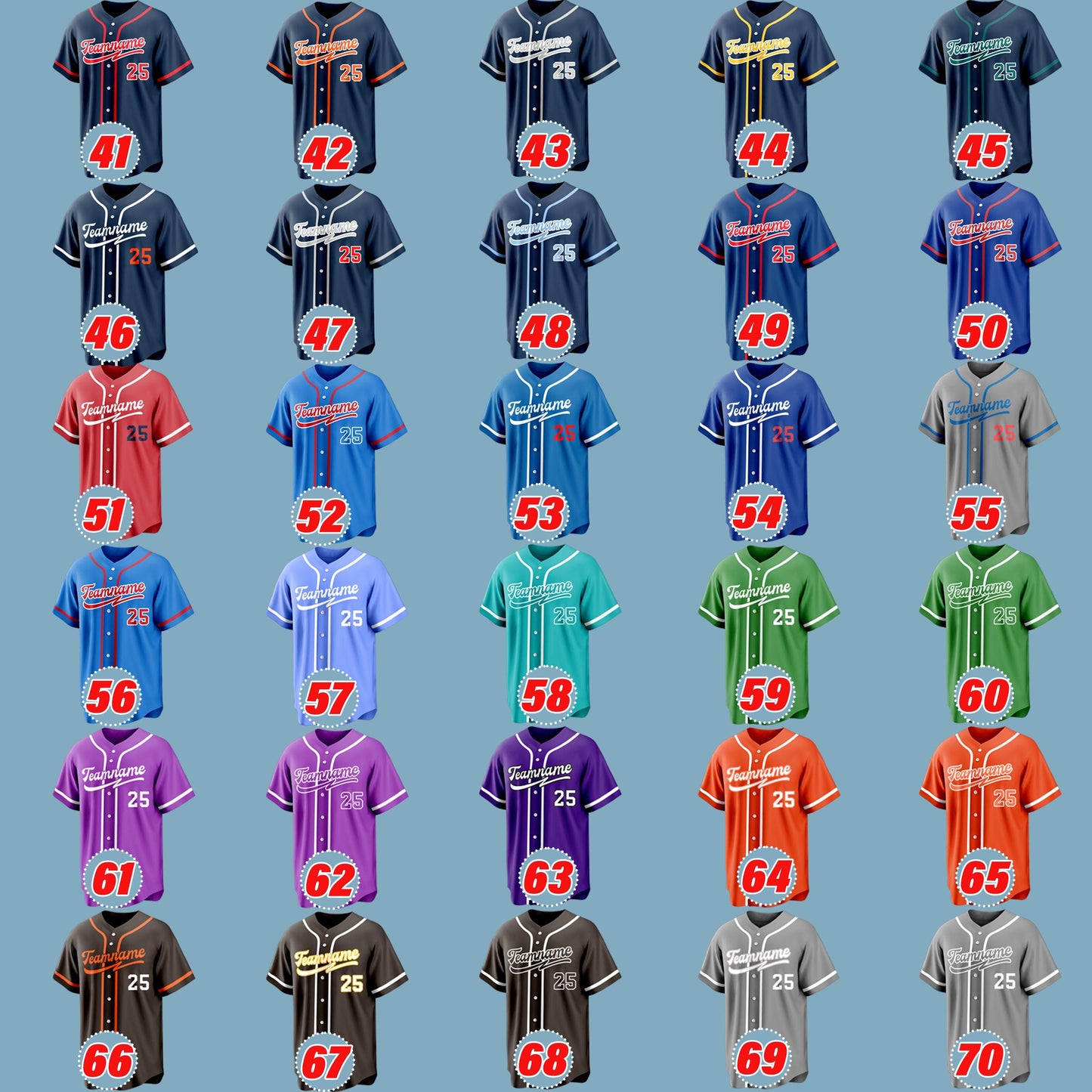Custom Baseball Jersey Personalized Team Name Number Logo Embroidered Softball Baseball Uniforms Sports Team Shirts Custom Outfit