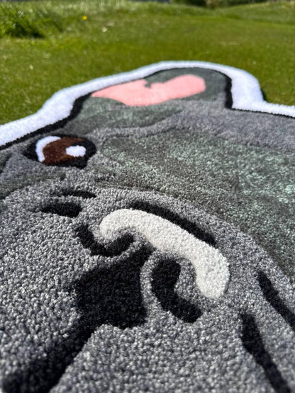 Custom French Bulldog Rug: Handmade Tufted Pet Portrait