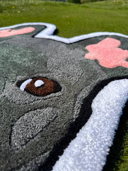 Custom French Bulldog Rug: Handmade Tufted Pet Portrait