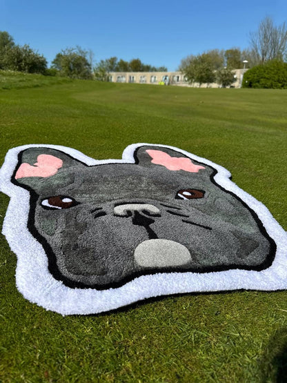 Custom French Bulldog Rug: Handmade Tufted Pet Portrait