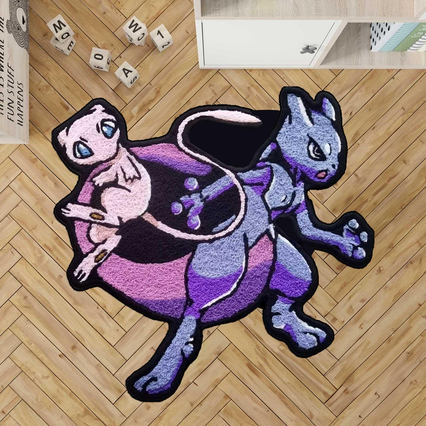 Mew rug, Mewtwo rug, Vmax, Custom rug,