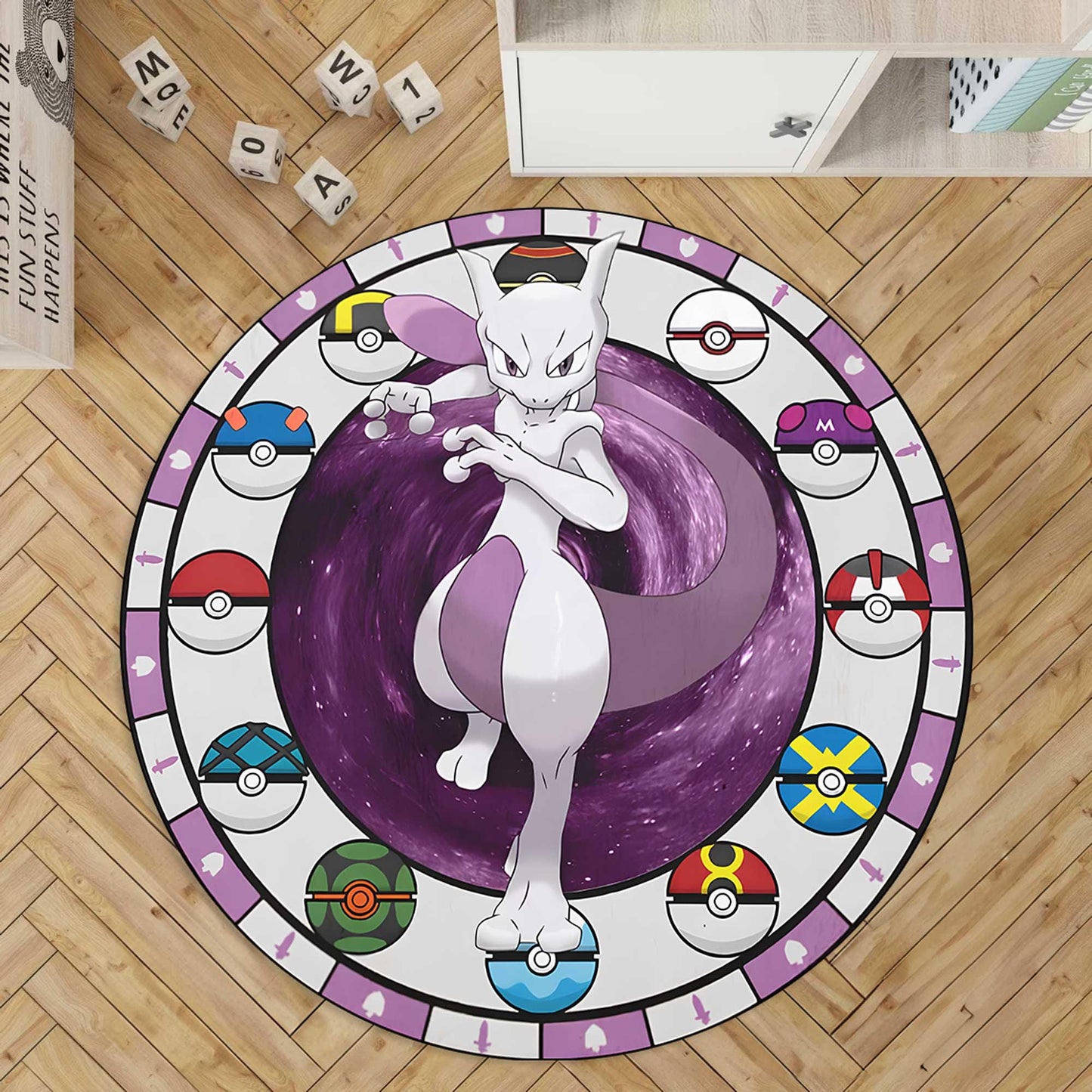Mew rug, Mewtwo rug, Vmax, Custom rug,