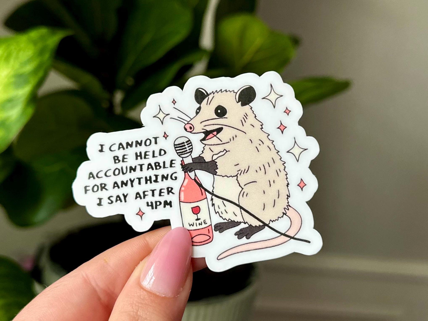 Cannot Be Held Accountable For Anything I Say After 4pm Waterproof Sticker, Funny Friend Stickers, Handdrawn Art, Bestfriend Gifts