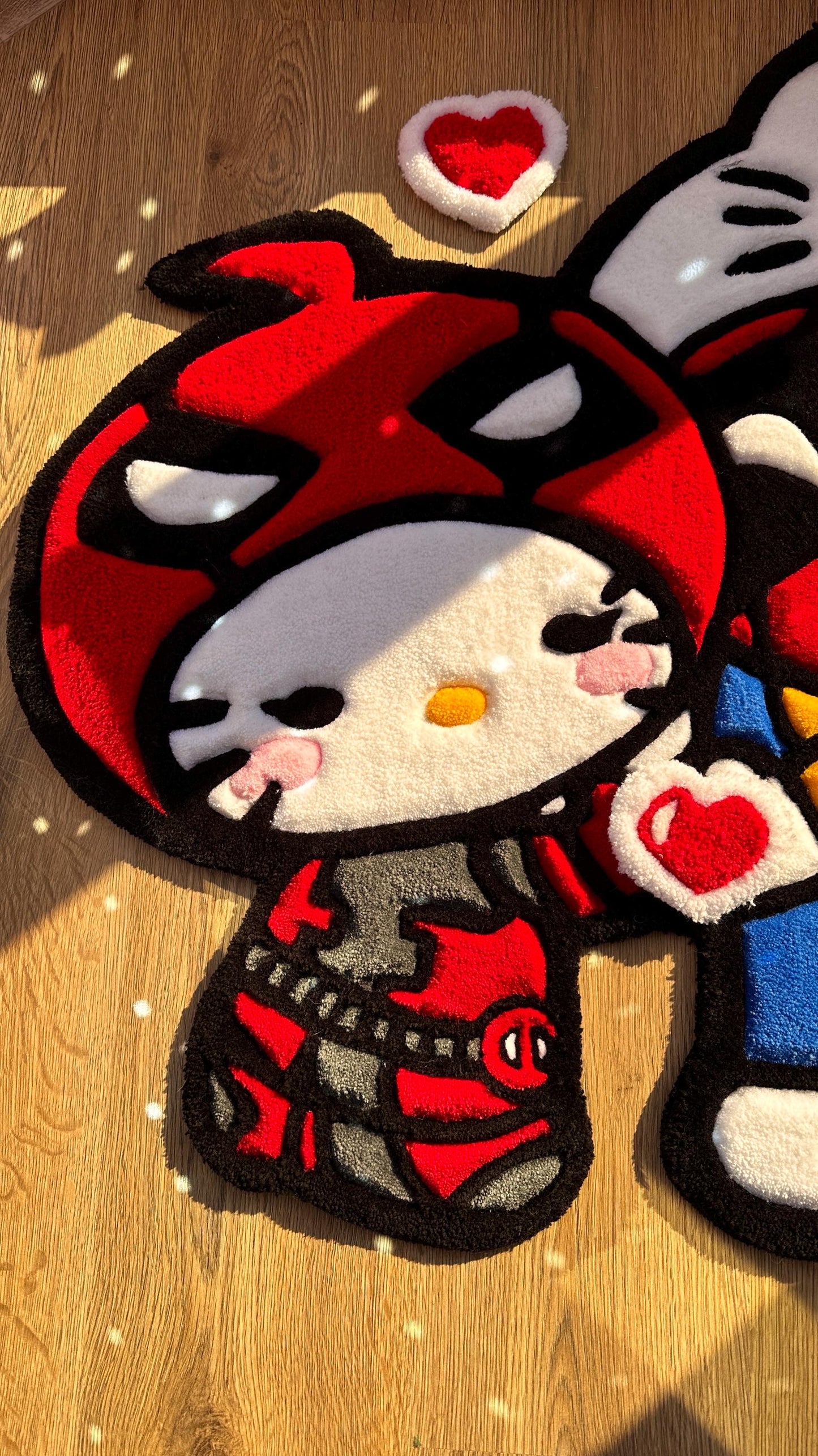 Kitty Rug – Puffy 3D Tufted Custom Carpet, Kawaii Anime Decor, Cute Handmade Rug for Girls Room, Bedroom or Gift Idea