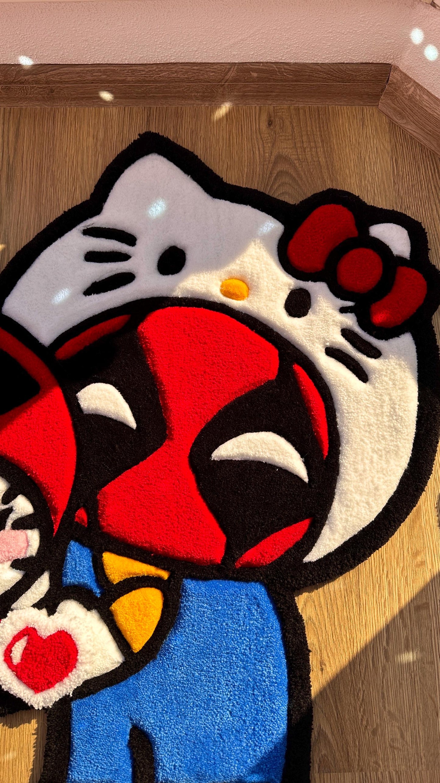 Kitty Rug – Puffy 3D Tufted Custom Carpet, Kawaii Anime Decor, Cute Handmade Rug for Girls Room, Bedroom or Gift Idea