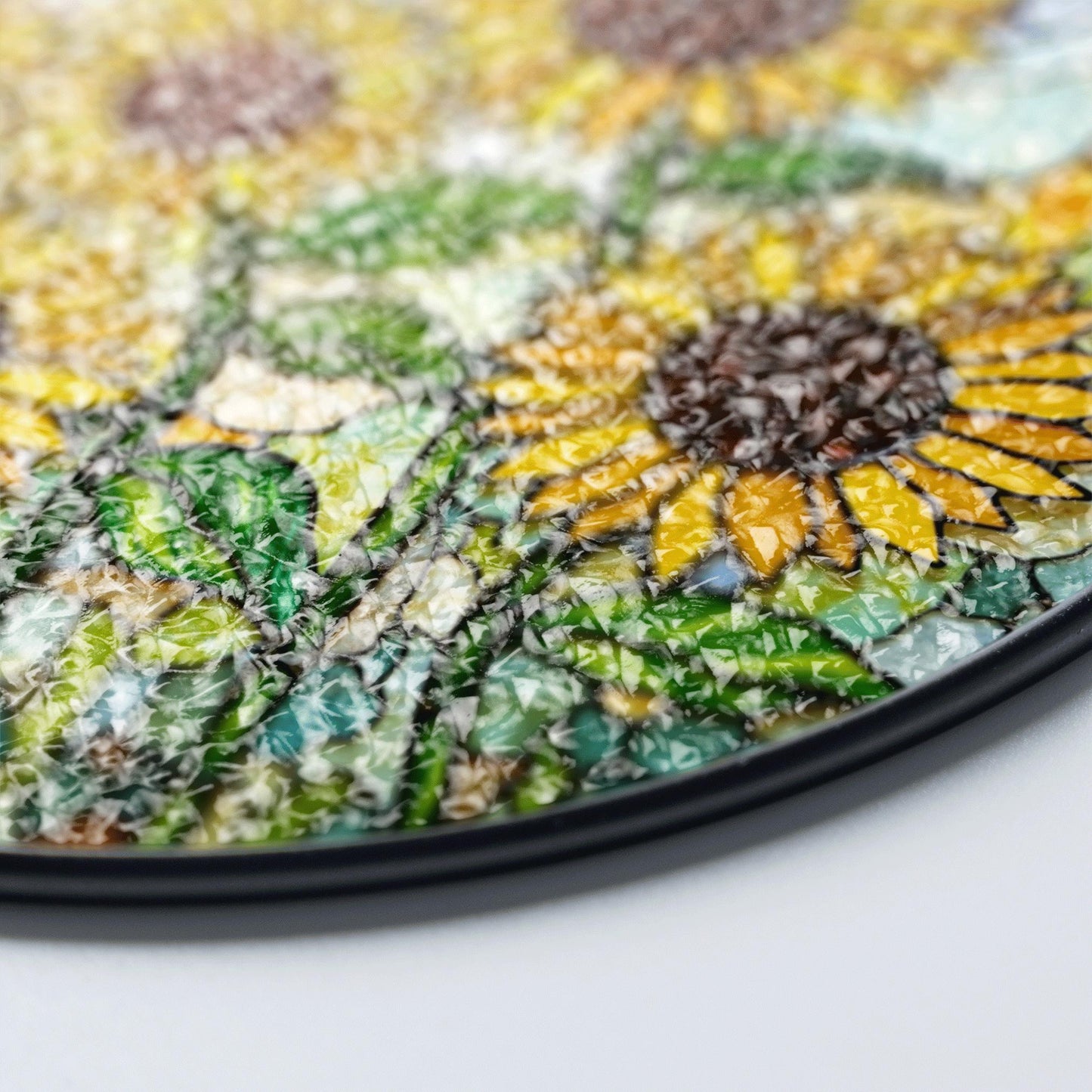 Stained Glass Sunflower Suncatcher – Cheerful Yellow Floral Window Decor – Nature Gift for Garden Lovers