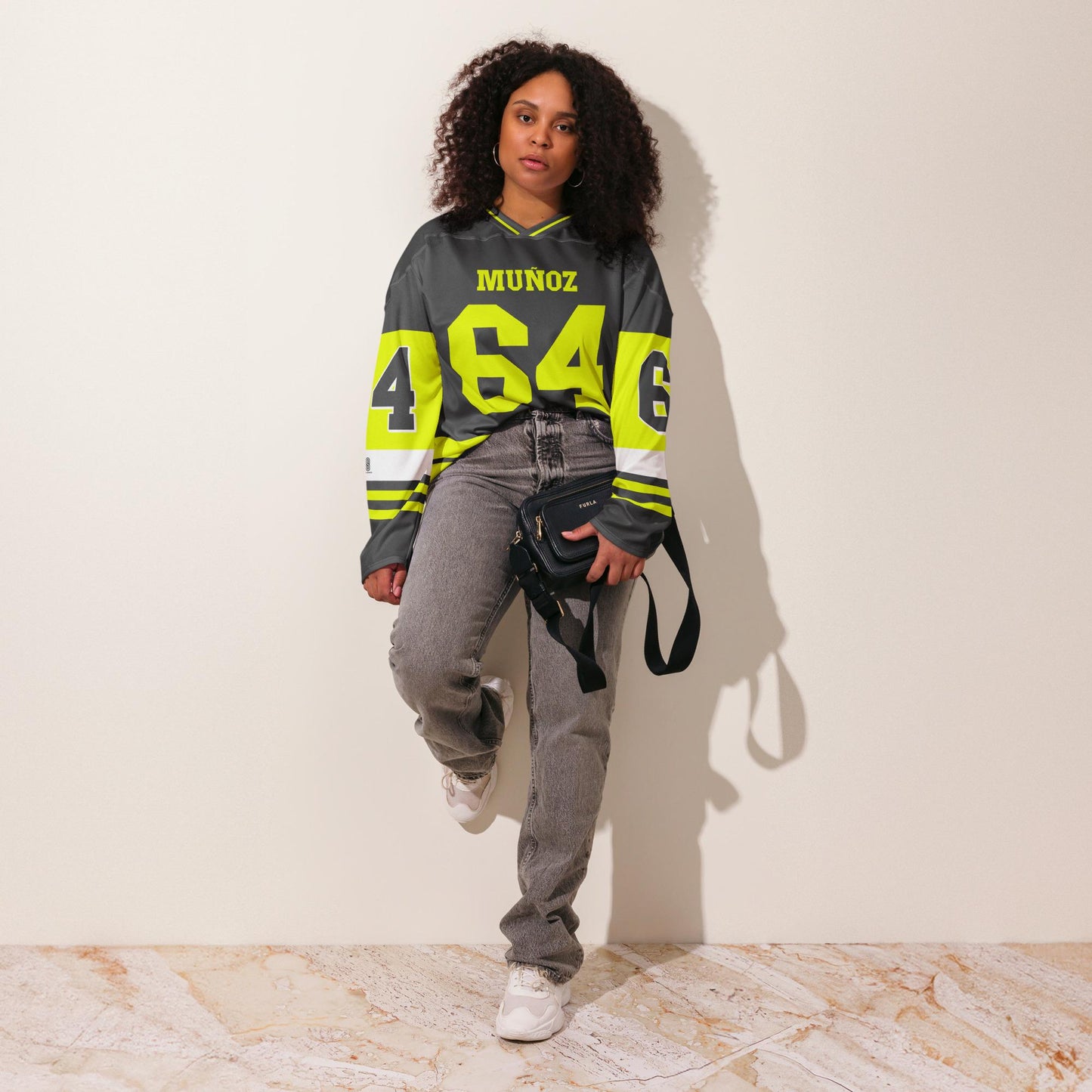 Racing Fan Oversized Unisex Hockey Jersey , Bold #64 Oversized Racing Hockey Jersey