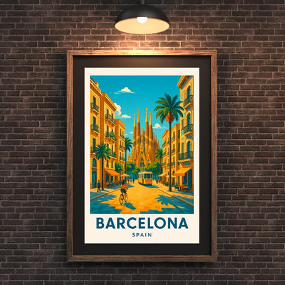 Barcelona Print, Barcelona Wall Art, Spain Wall Art, Barcelona Travel Print, Wedding Gift, Birthday Present, Travel Decor, Travel Wall Art
