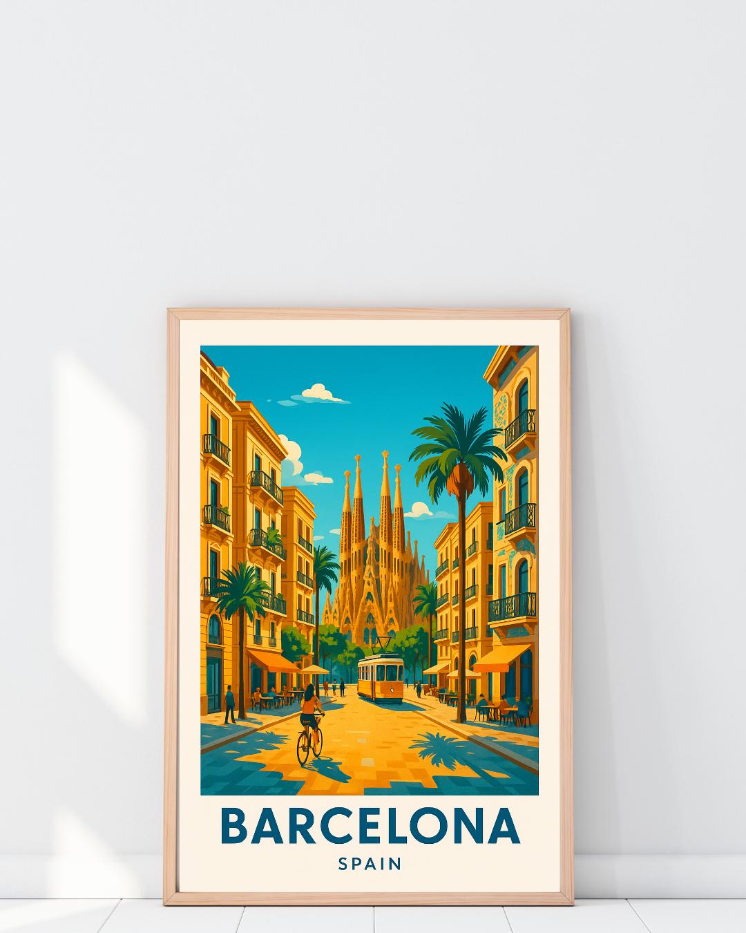 Barcelona Print, Barcelona Wall Art, Spain Wall Art, Barcelona Travel Print, Wedding Gift, Birthday Present, Travel Decor, Travel Wall Art