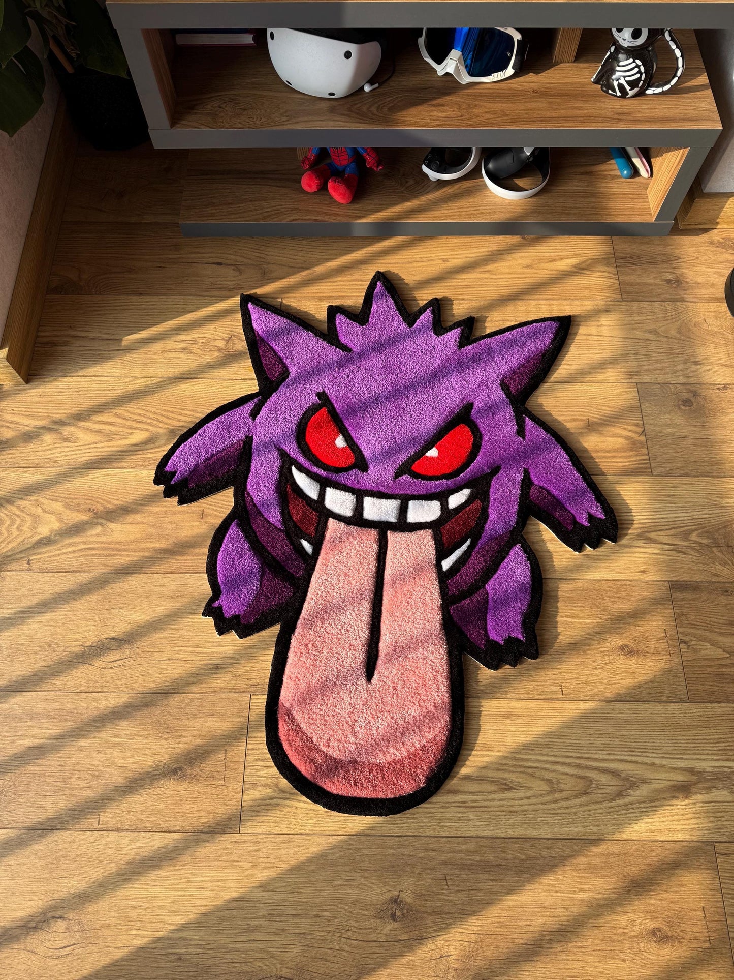 Gengar Rug: Handmade Tufted Wool Custom Design