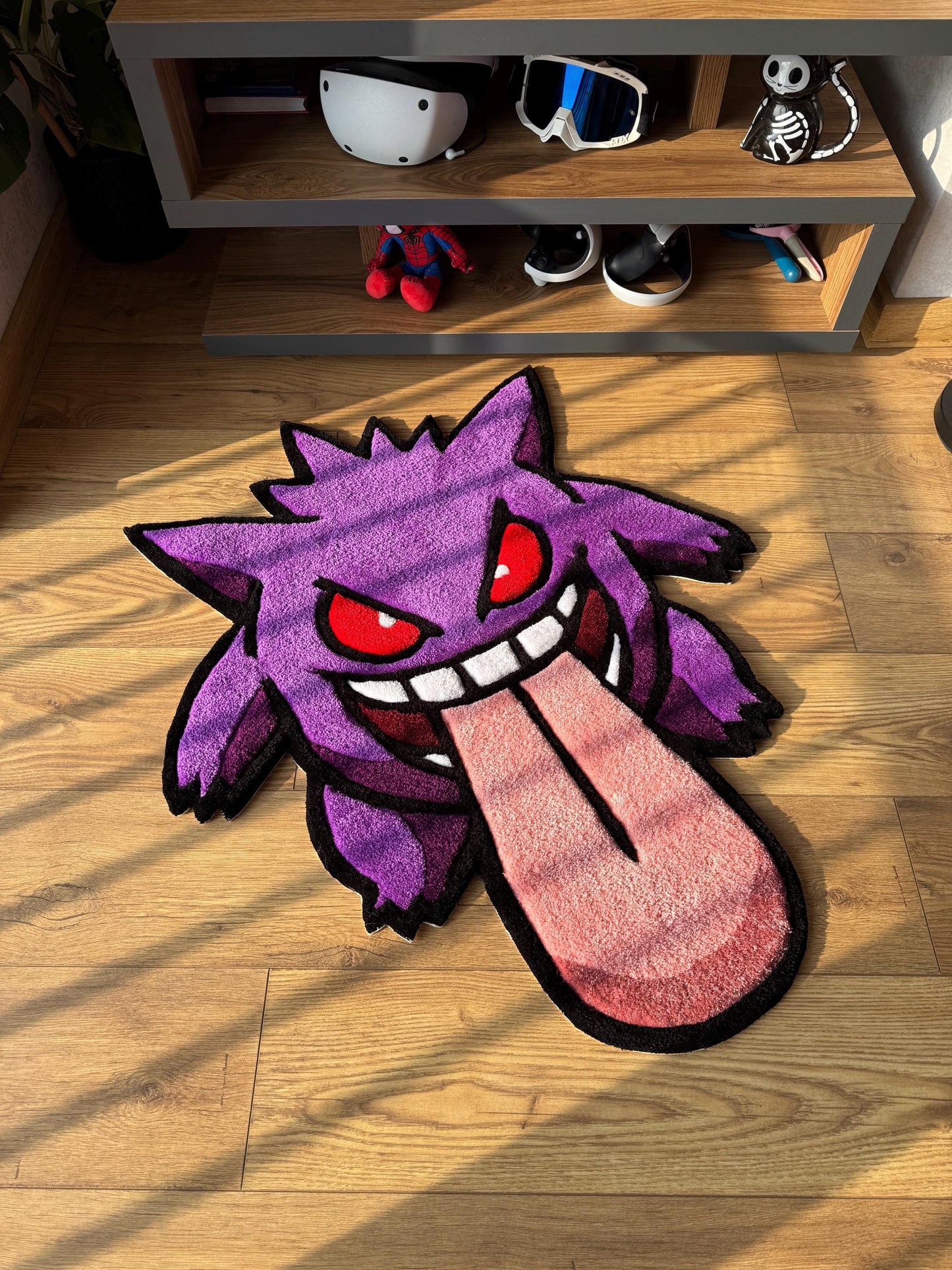 Gengar Rug: Handmade Tufted Wool Custom Design