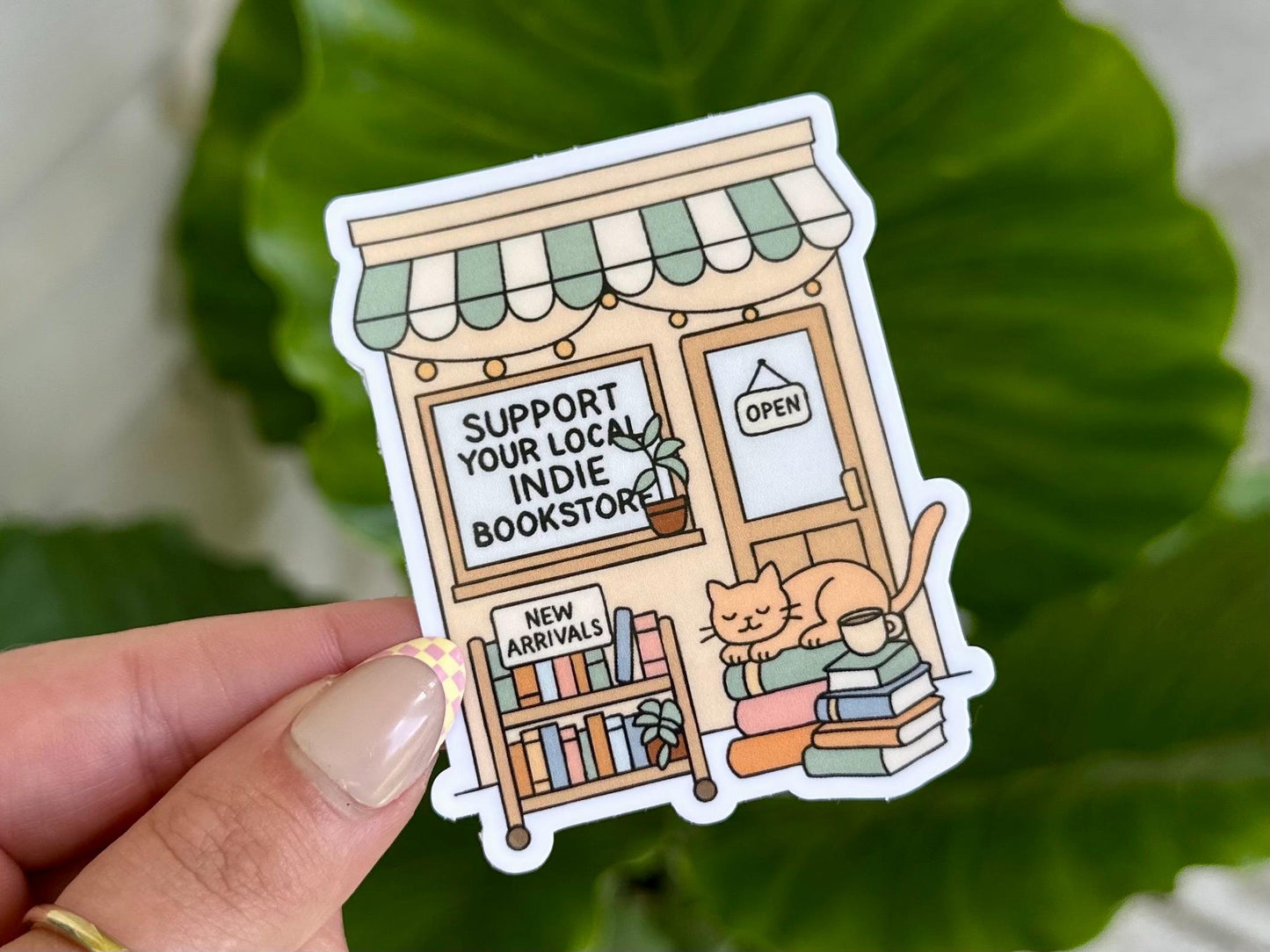 Support Your Local Indie Bookstore Waterproof Sticker, Book Stickers, Gifts for Readers, Bookish, Book Lover Decal, BookTok, Book Club