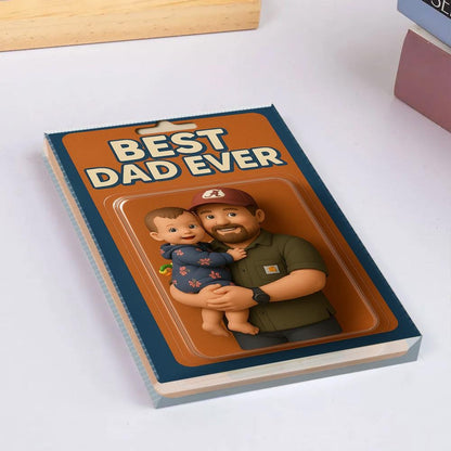 Personalized Father's Day Gift For Dad, Custom Photo Dad And Kids Action Figure Acrylic Block, Best Dad Ever Block Plaque, Gift For Husband