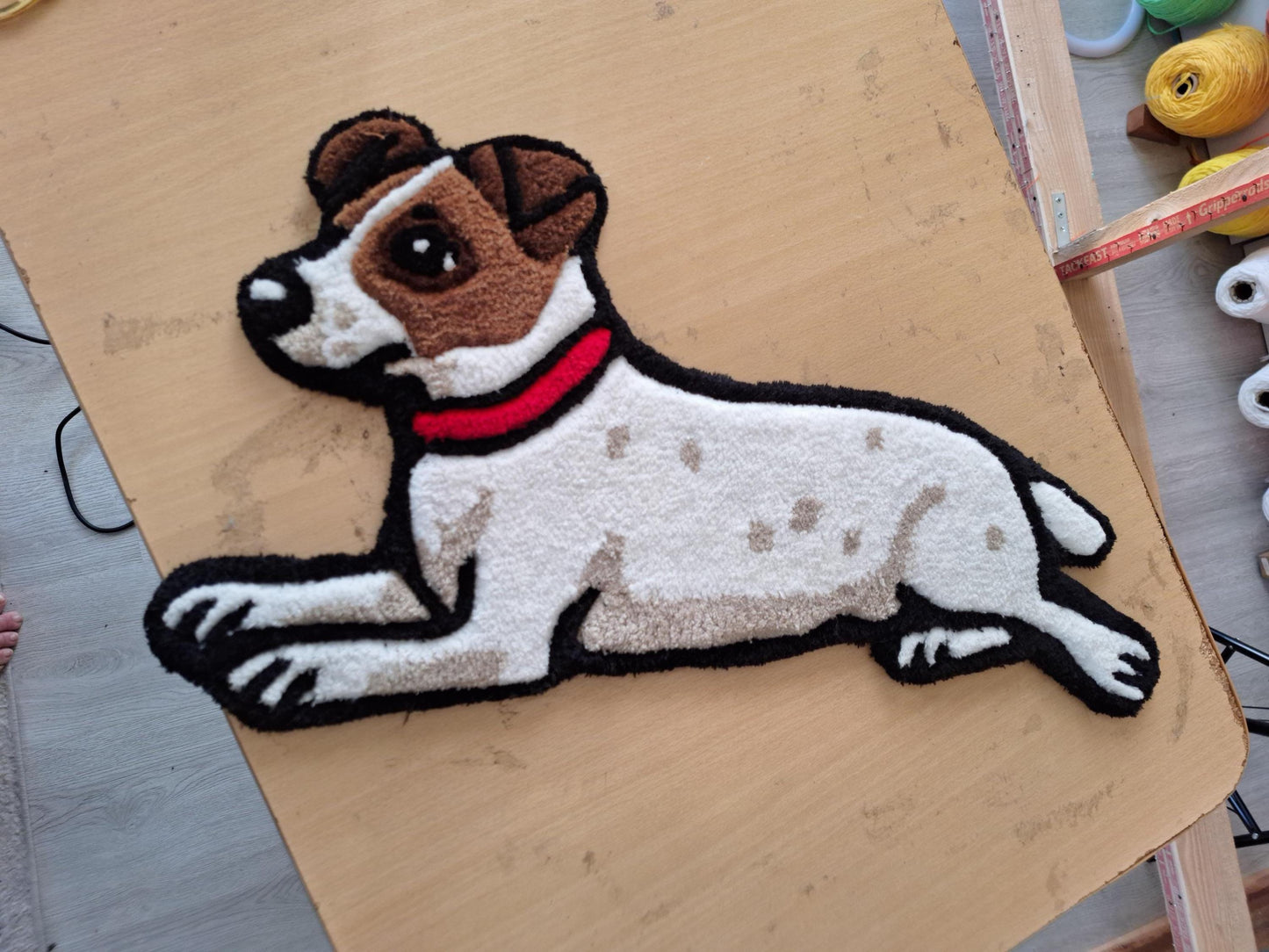 Custom Pet Portrait Rug: Handmade Tufted Dog & Cat Rug