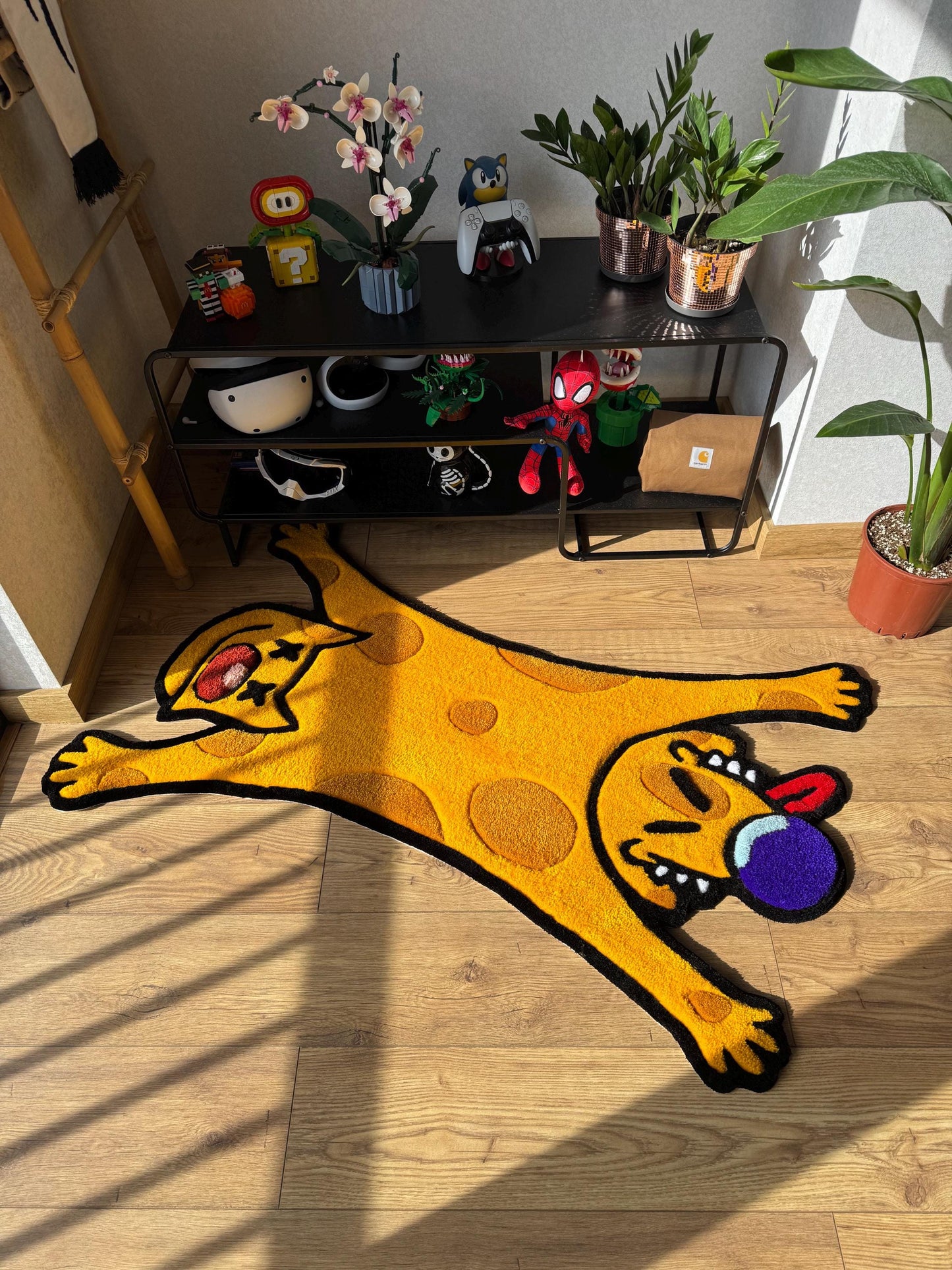 Handmade Tufted Wool Rug: Custom Cat Dog Carpet Decor