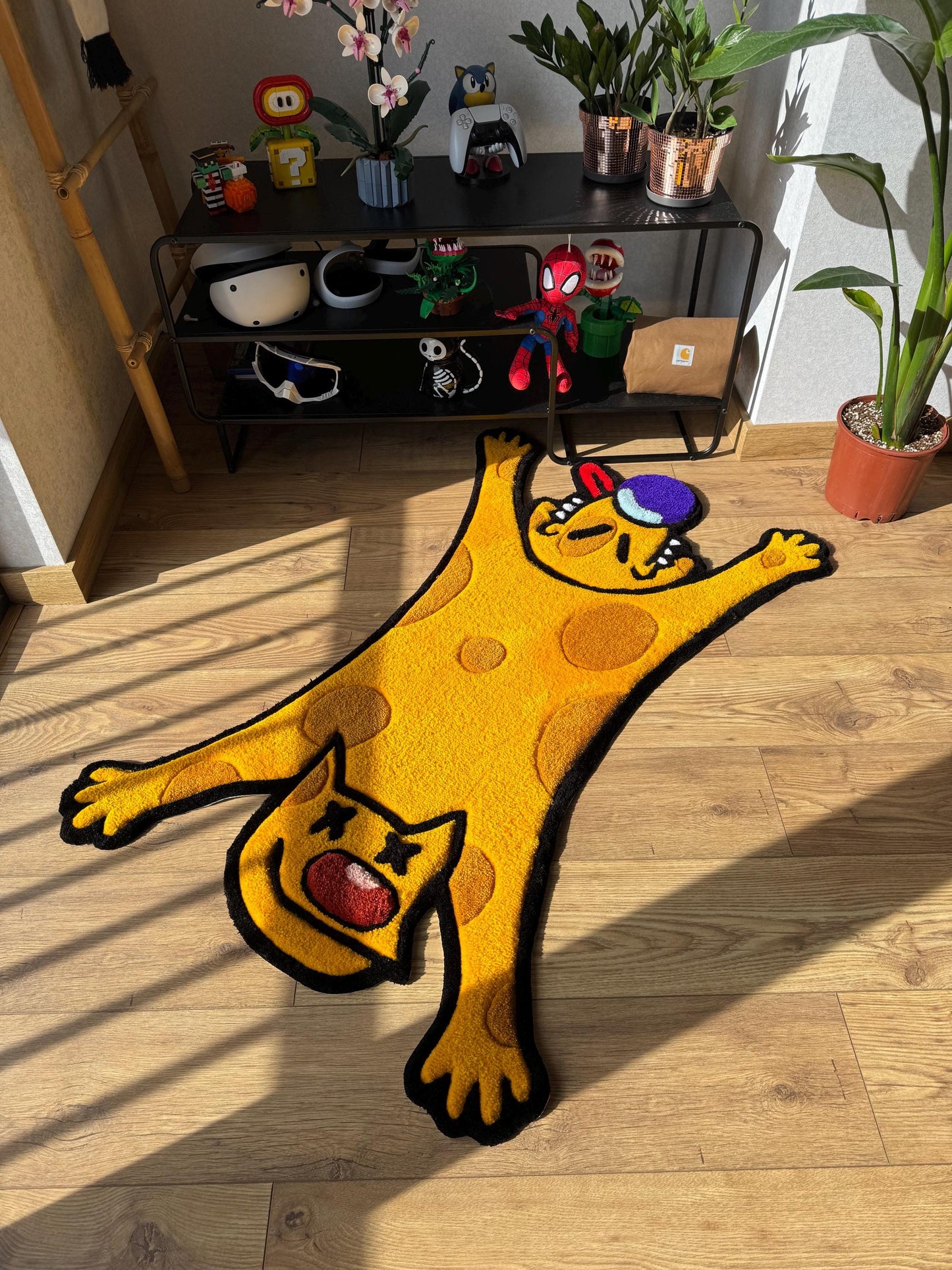 Handmade Tufted Wool Rug: Custom Cat Dog Carpet Decor