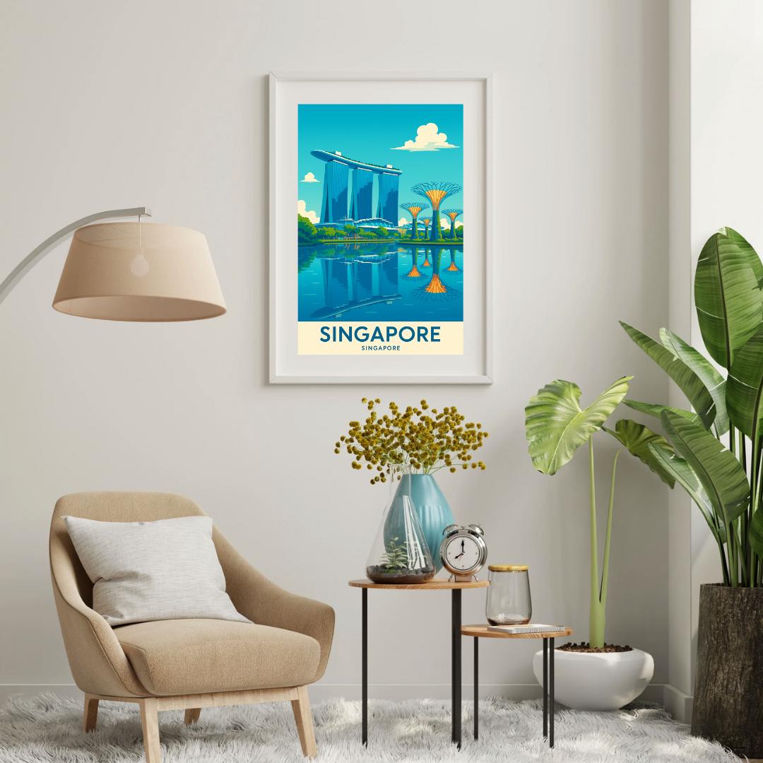Singapore Print, Singapore Wall Art, Singapore Travel Print, Birthday Present, Wedding Gift, Travel Decor, Travel Wall Art, Japan Print
