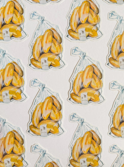 Bag of Bolillos | Clear Laptop Sticker | Mexican Culture Art