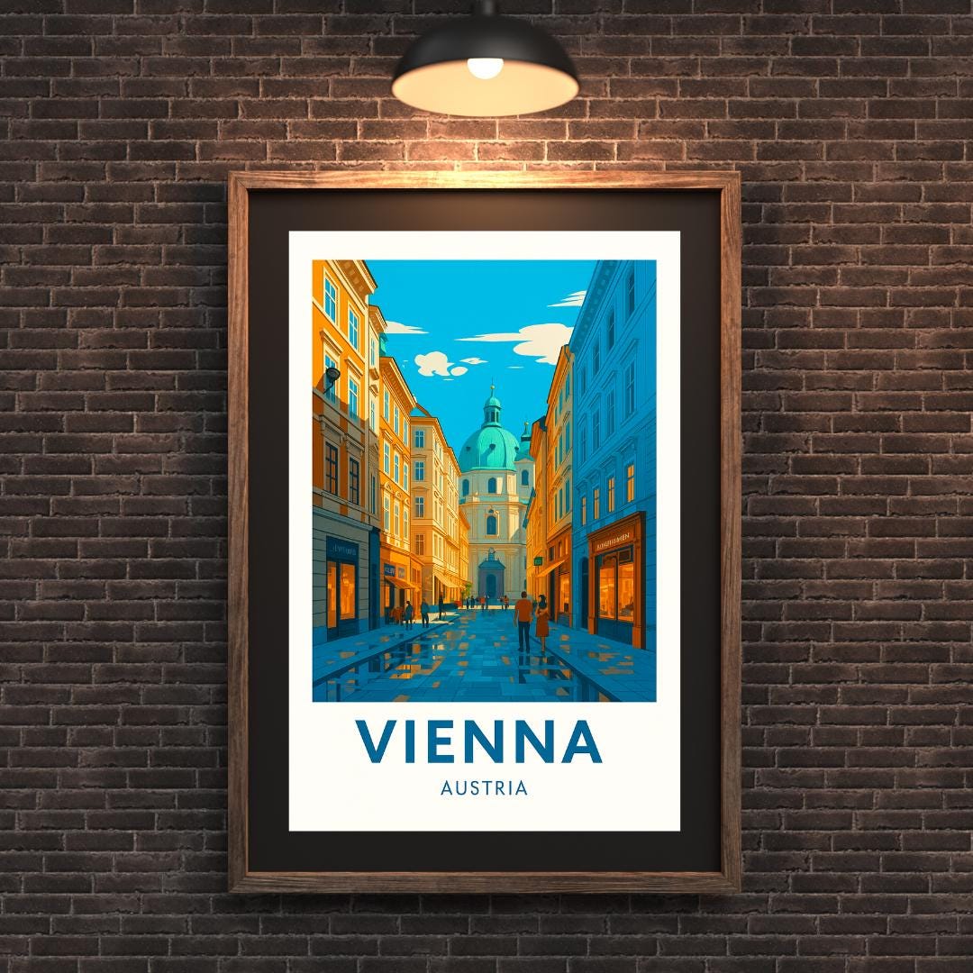 Vienna Print, Austria Wall Art, Vienna Wall Art, Vienna Travel Print, Austria, Birthday Present, Wedding Gift, Travel Decor, Travel Wall Art