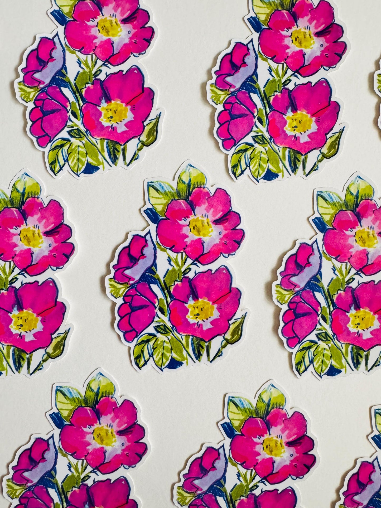 Wild Rose | 4" Matte Sticker Decal | Weatherproof | Flower Roses