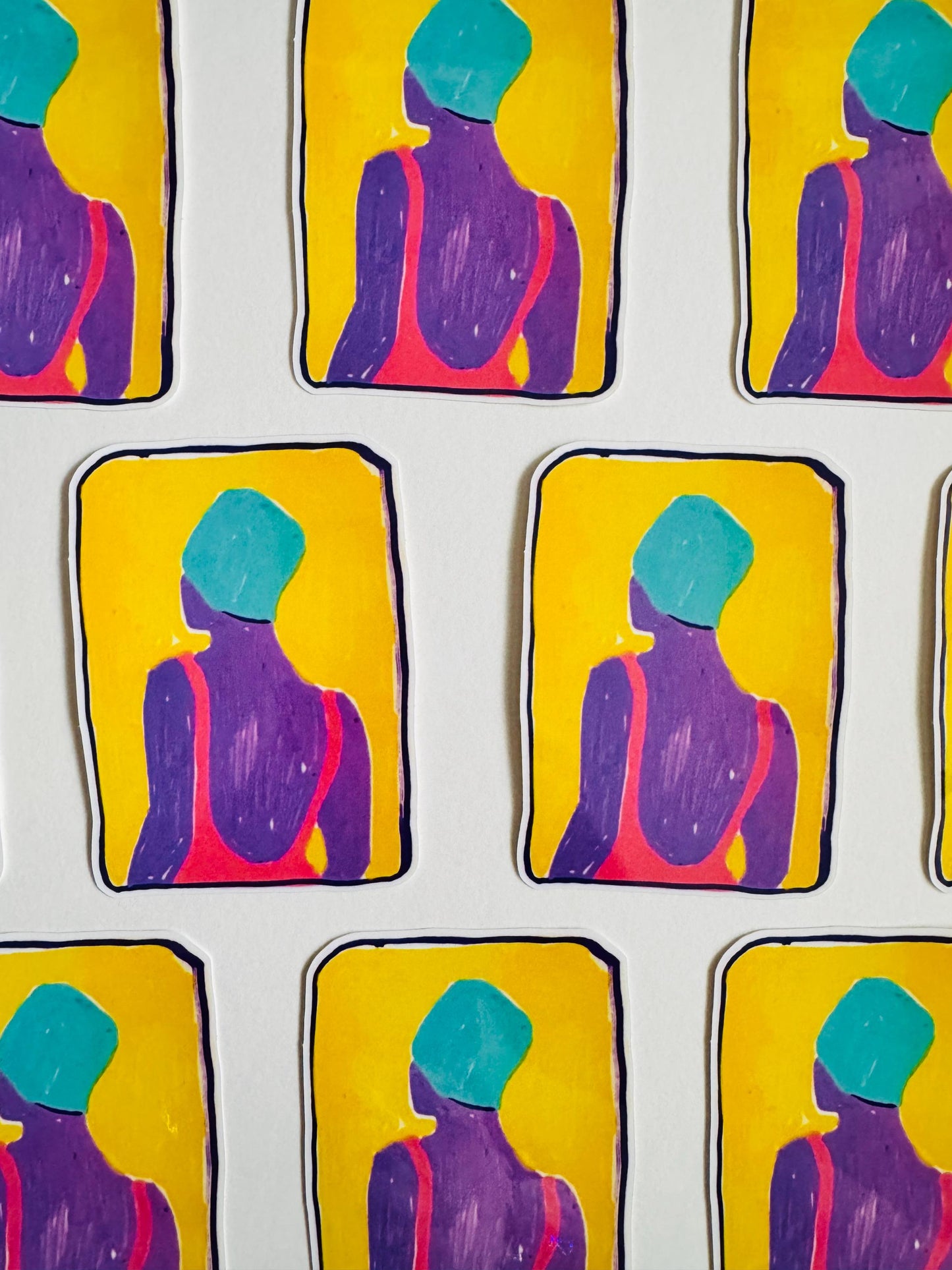 Swimmer | Cute Sticker Decal | Minimal Painting Sticker