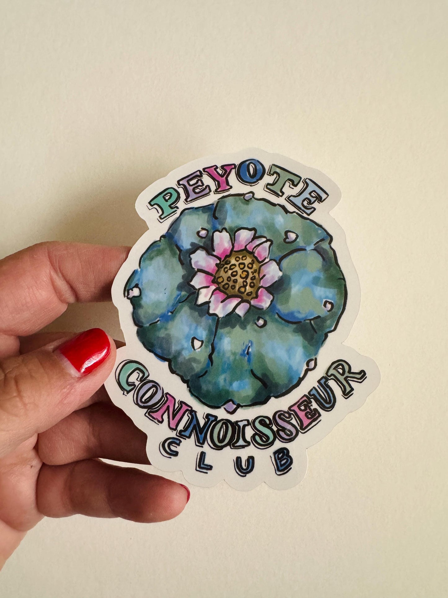 Peyote Cactus Flower | Cute Sticker Decal | Nature Badge Scouts