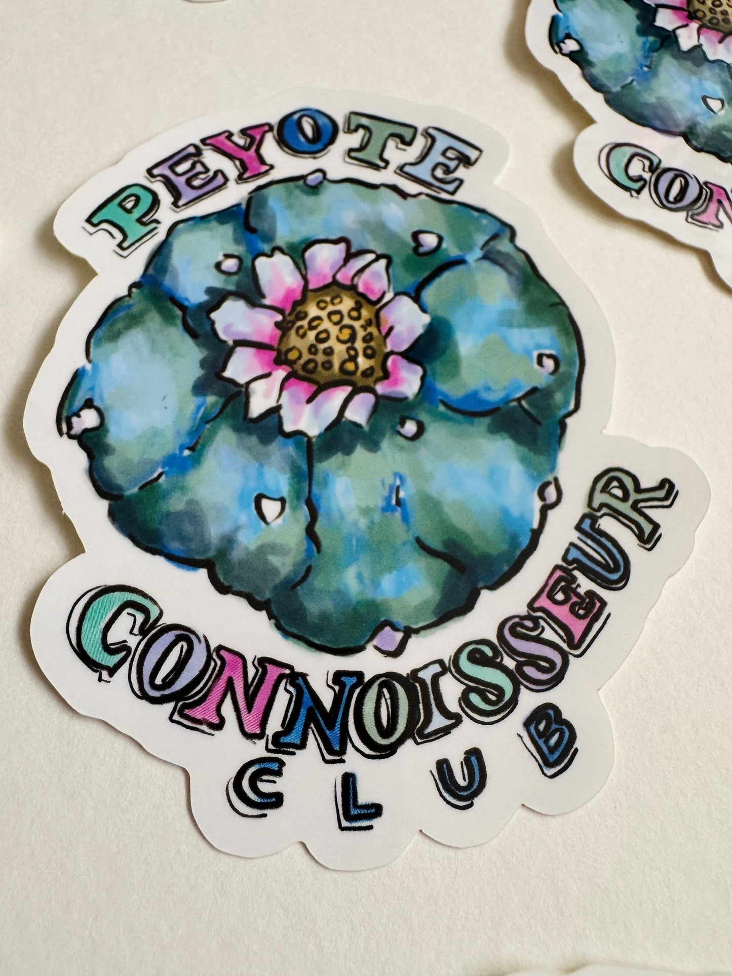 Peyote Cactus Flower | Cute Sticker Decal | Nature Badge Scouts