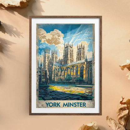 York Poster, York Wall Art, Britain Wall Art, York Travel Print, York Minster, Wedding Gift, Birthday Present, Travel Decor, Travel Wall Art