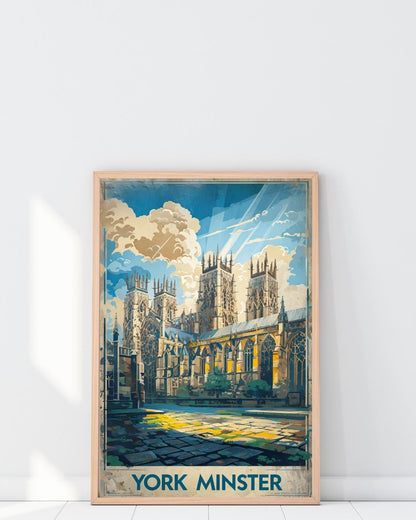 York Poster, York Wall Art, Britain Wall Art, York Travel Print, York Minster, Wedding Gift, Birthday Present, Travel Decor, Travel Wall Art