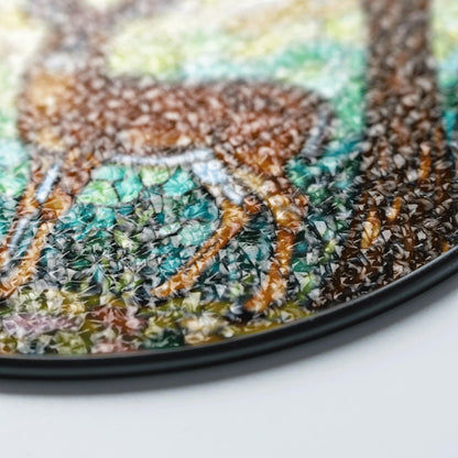 Majestic deer in forest stained glass suncatcher woodland window decor gift for husband