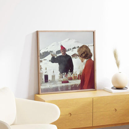 Retro Après Ski Print: Vintage Alps Winter Photography (300 DPI File)