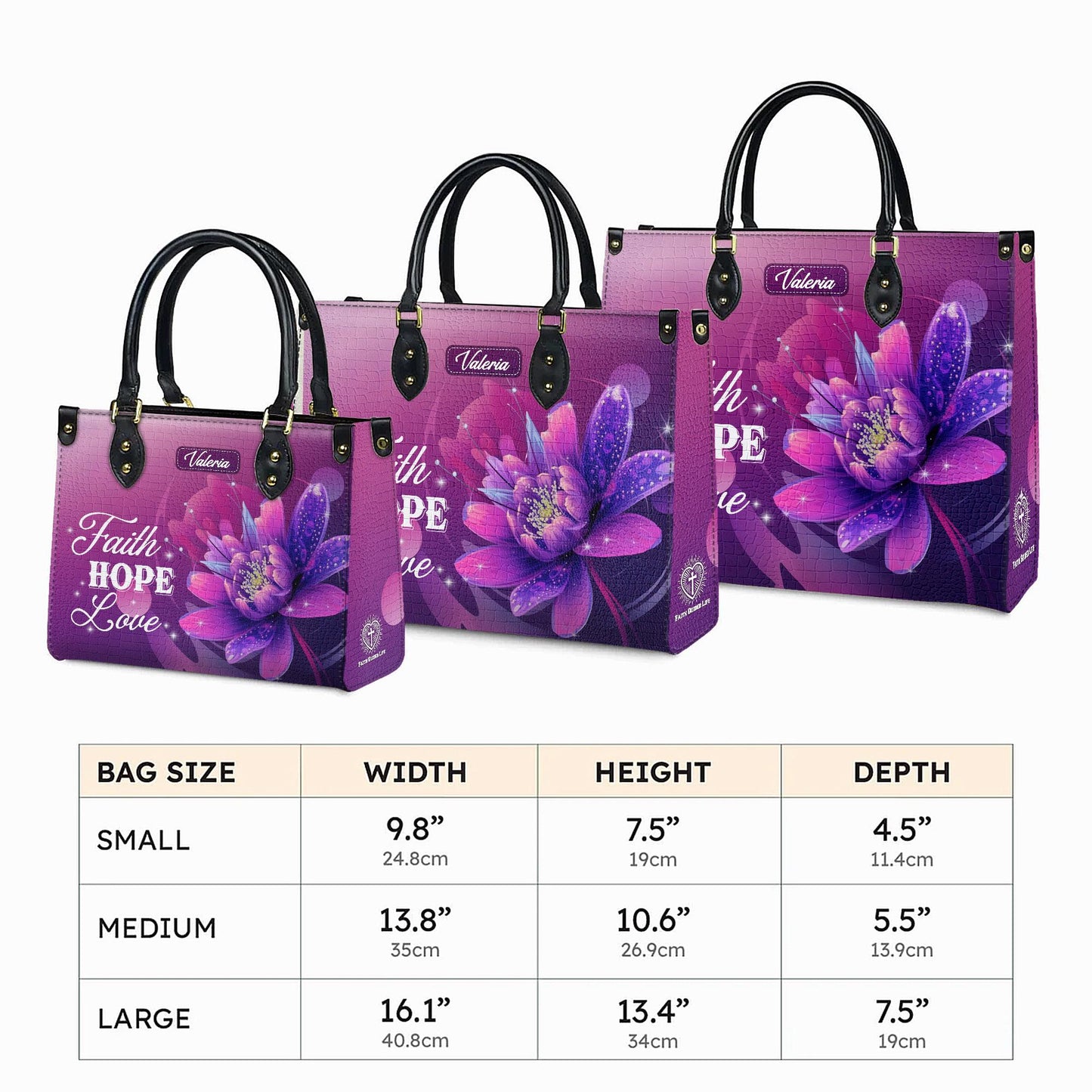 Personalized Leather Handbag, Custom Leather Purse, Christian Bag, Best Gifts for Women, Christian Gifts, Christian Mother's Day Gift