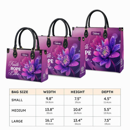 Personalized Leather Handbag, Custom Leather Purse, Christian Bag, Best Gifts for Women, Christian Gifts, Christian Mother's Day Gift