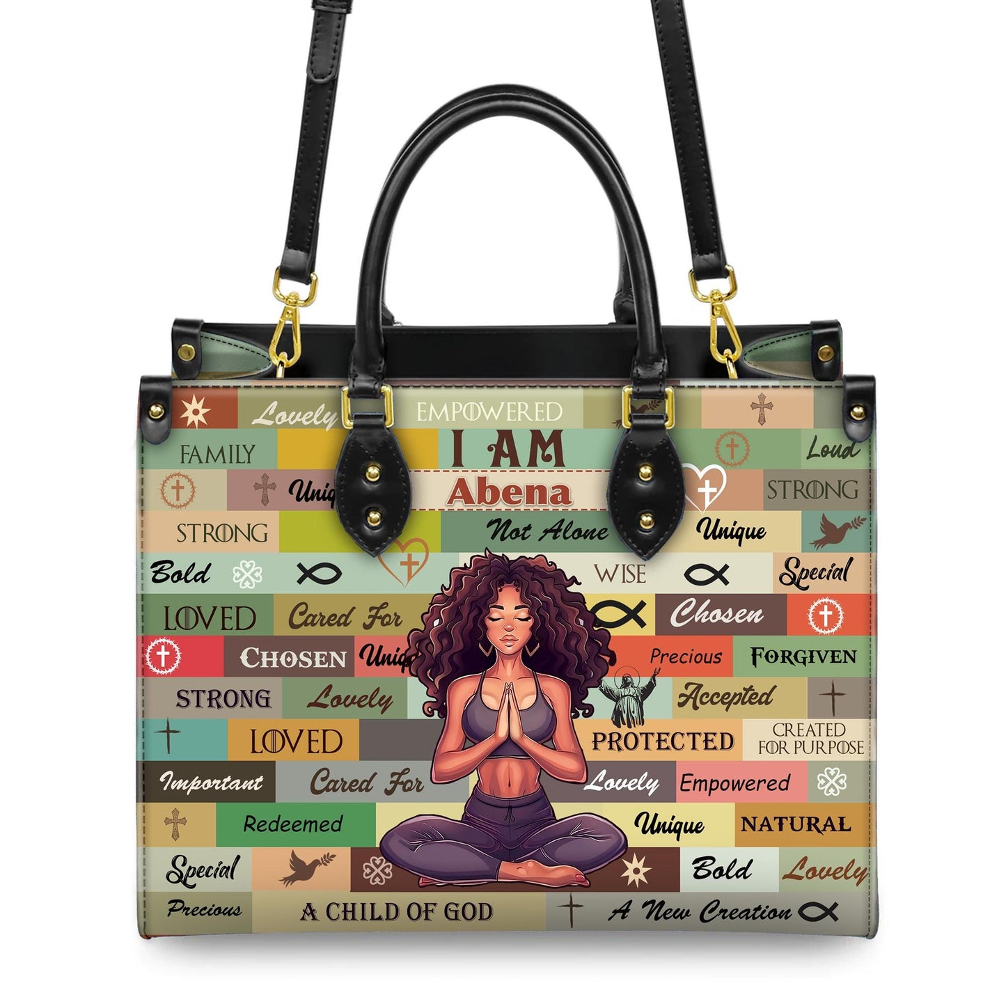 Personalized Leather Handbag, Custom Leather Purse, Christian Bag, Best Gifts for Women, Christian Gifts, Christian Mother's Day Gift