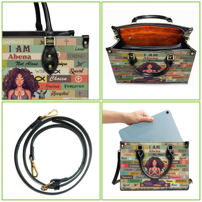 Personalized Leather Handbag, Custom Leather Purse, Christian Bag, Best Gifts for Women, Christian Gifts, Christian Mother's Day Gift