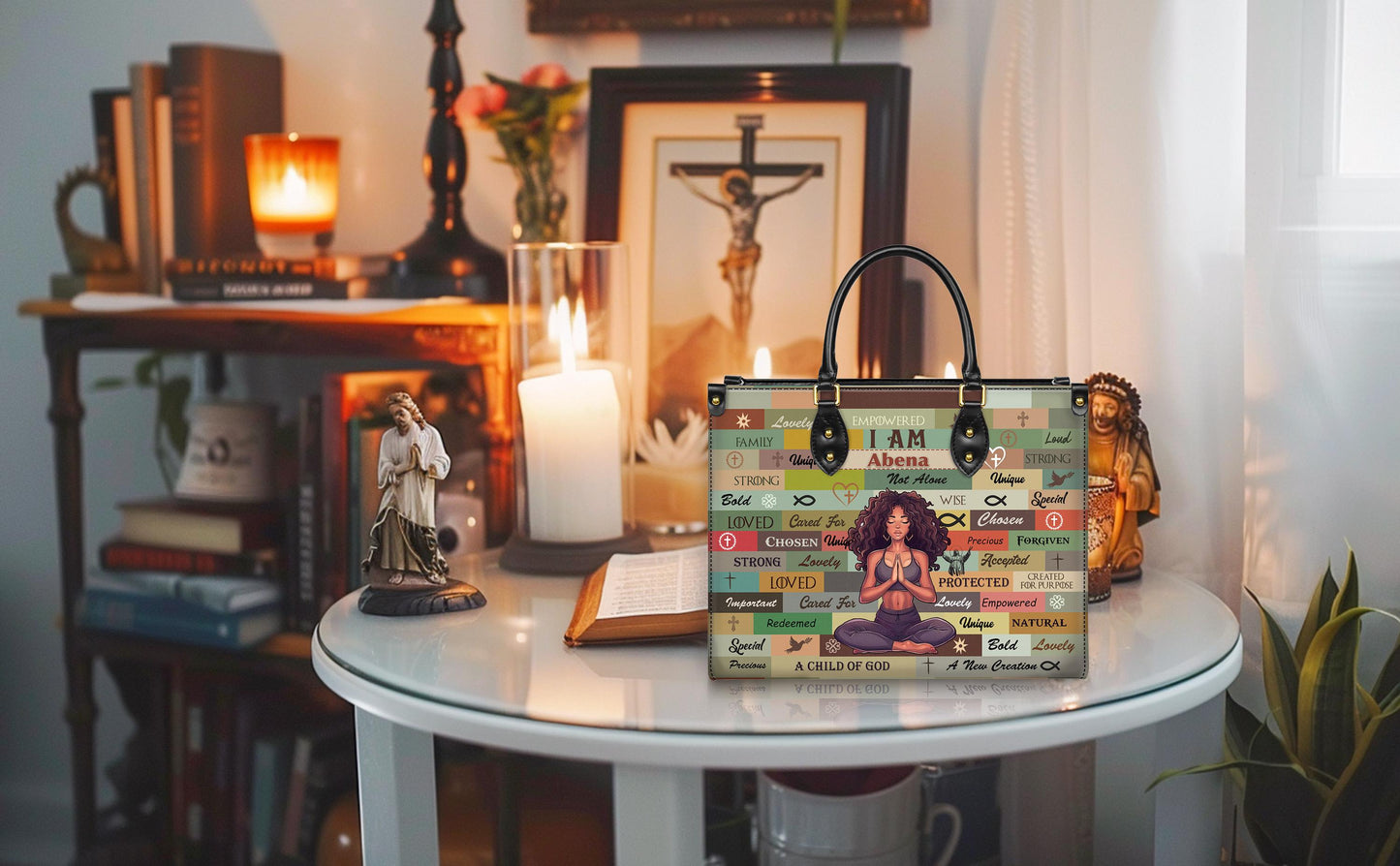 Personalized Leather Handbag, Custom Leather Purse, Christian Bag, Best Gifts for Women, Christian Gifts, Christian Mother's Day Gift